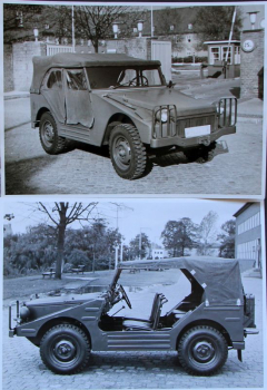 Goliath Jagdwagen Typ 31 im Gelände 1955 fünf Werkfotos (10428)